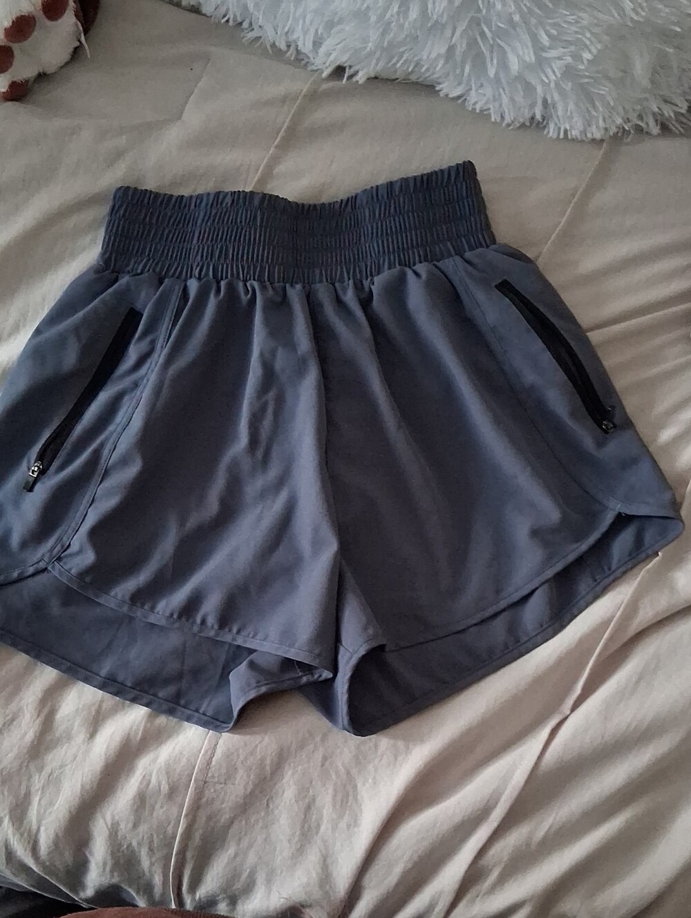 Women's Elastic Waist Active Shorts - Slate Gray